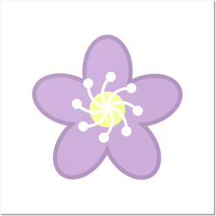 Purple Flower Blossom - White Posters and Art